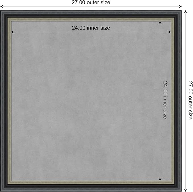 Amanti Art Black Framed Magnetic Board 27x27 Medium Vision Board - Image 3