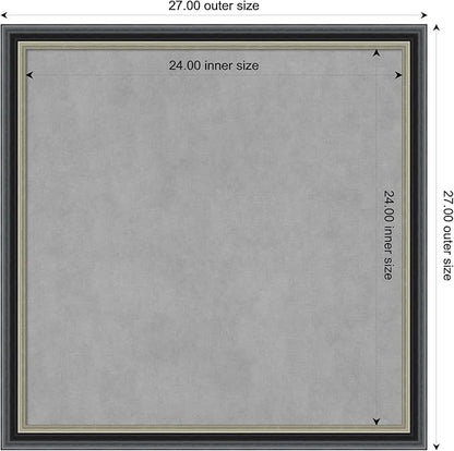 Amanti Art Black Framed Magnetic Board 27x27 Medium Vision Board - Image 3