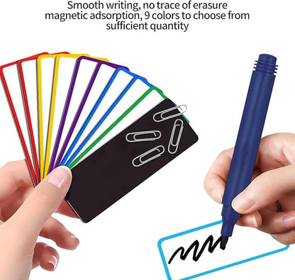 27pcs Magnetic Dry Erase Labels，Magnets Sticker，11 Colors Reusable Erasable - Image 3