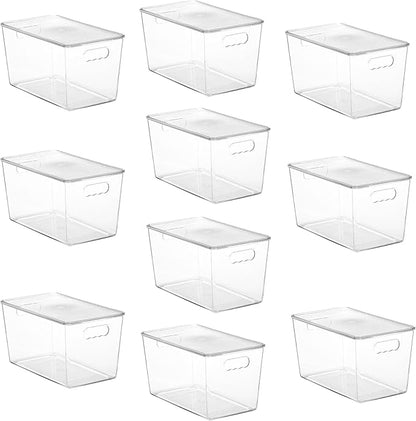 Vtopmart 10 Pack Clear Stackable Storage Bins by Vtopmart