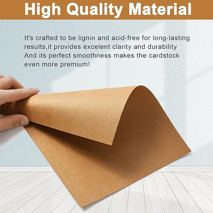 Silunkia 28 Sheets Brown Cardstock 8.5 x 11 Kraft Paper, 92lb Heavyweight paper - Image 4
