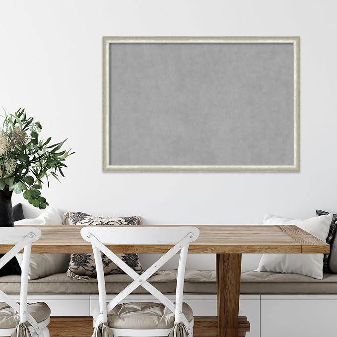 Amanti Art Silver Framed Magnetic Board 26x38 Large Vision Board - Image 5