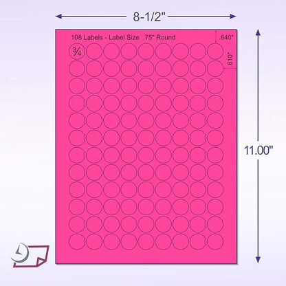 8-1/2 x 11" Neon Color High Light Fluorescent Labels - Image 2