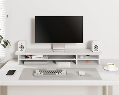 Fenge Monitor Stand, Dual Monitor Riser, 42.5inch Large Desk Computer Monitor - Image 3