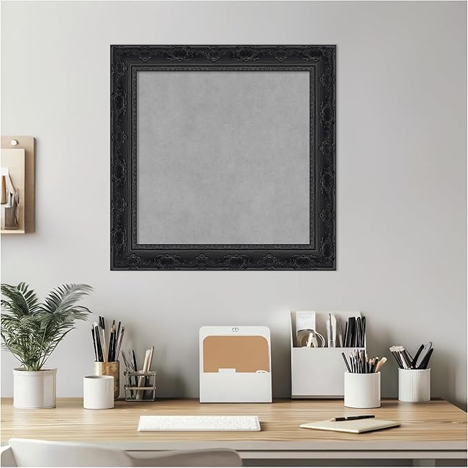 Amanti Art Black Framed Magnetic Board 20x20 Small Vision Board - Image 5