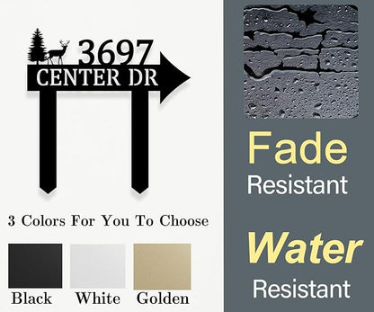 Custom Metal Yard Arrow Address Sign - Image 3
