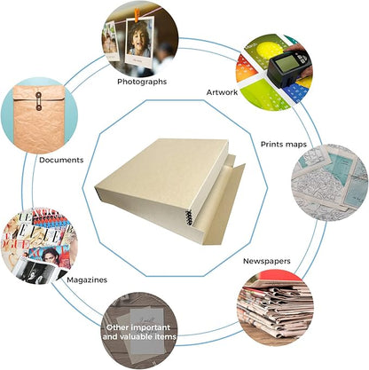 Lineco Museum Archival Storage Box, 17.75x22.75x3 in. Drop Front Design. - Image 6