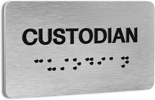 Custodian Signs for Business and Office Sign, ADA Signs by Flyangle