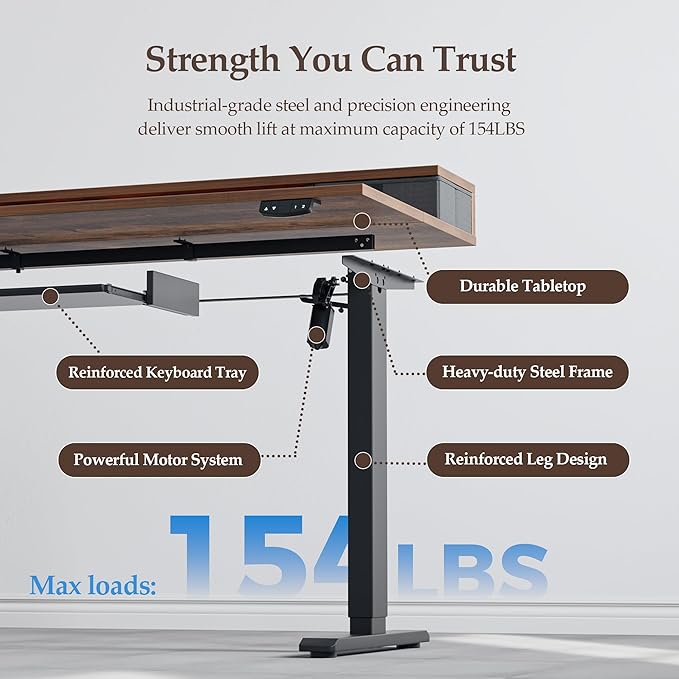 Klicelor 55 Inch Electric Standing Desk - Image 9