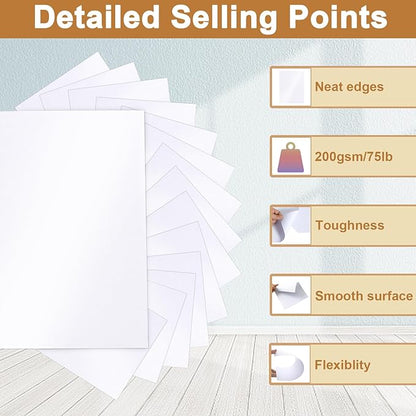 Silunkia 100 Sheets White Shimmer Cardstock 8.5 x 11 Certificate Paper - Image 3