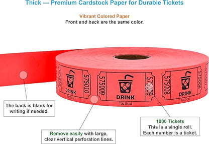 Tacticai 1000 Raffle Tickets, Single Roll - Image 2