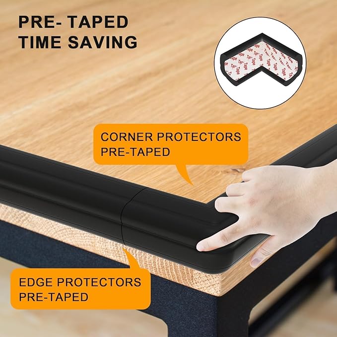 Baby Proof Corners and Edges Protector 18ft, Fireplace Baby Proofing Bumper - Image 3