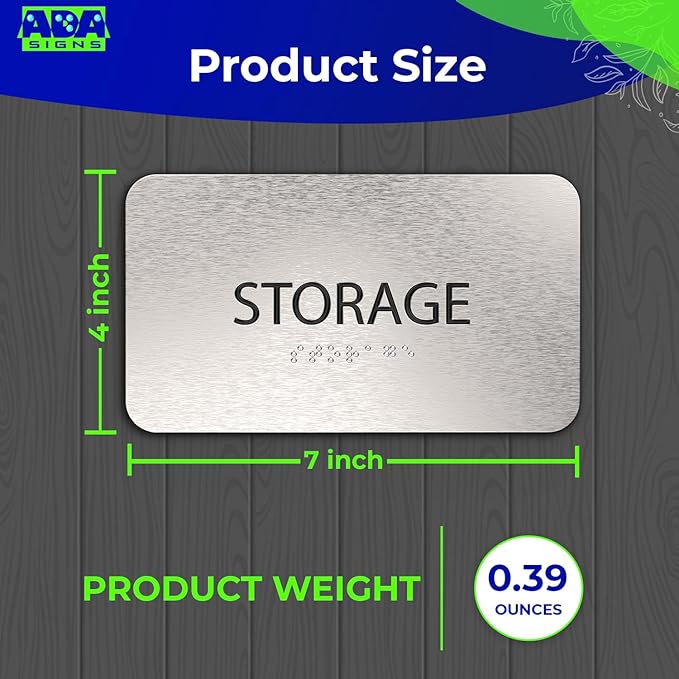 ADASigns Storage Room Sign 7”x4” - Image 2