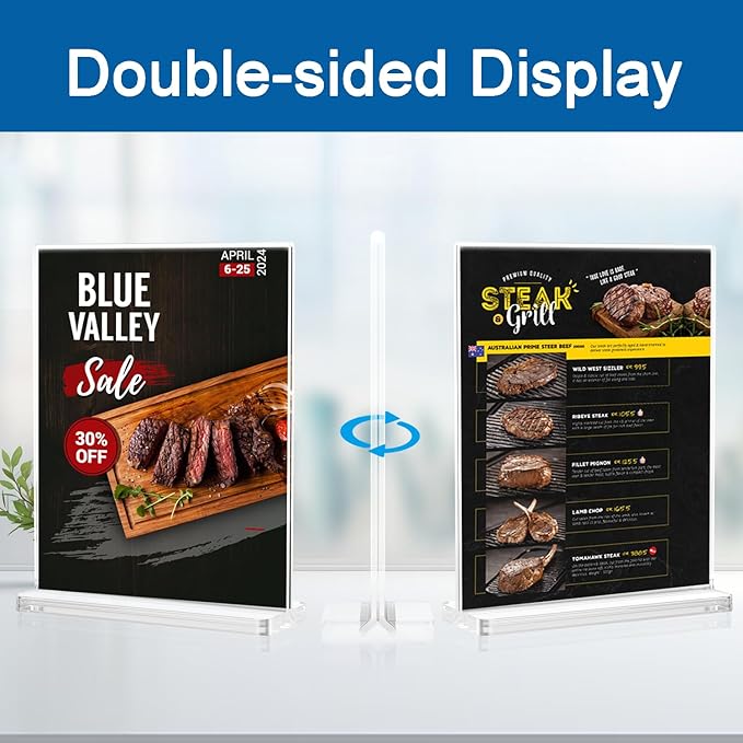 BlueValley Acrylic Sign Holder 8.5 x 11 Vertical - Image 3
