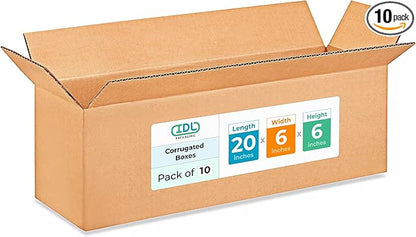 Long Shipping & Moving Boxes 20x6x6 inches by IDLPackaging