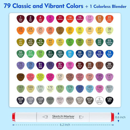HOMSAILMO 80 color liquor base mark, double pointed permanent painting mark - Image 4