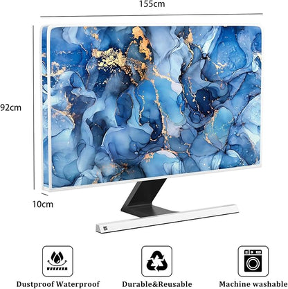 Baocicco Navy Blue Gold Marble Waterproof TV Dust Cover 65 Inch Creative - Image 2
