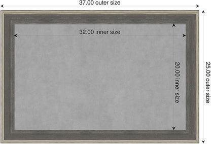 Amanti Art Grey Framed Magnetic Board 25x37 Large Vision Board - Image 2