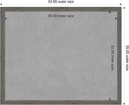 Amanti Art Grey Framed Magnetic Board 35x43 X-Large Vision Board - Image 3