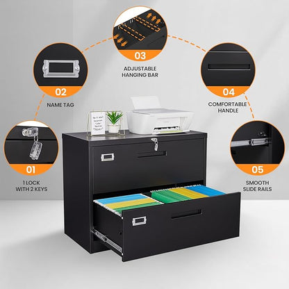 AFAIF 2 Drawer File Cabinets for Home Office, Metal Filing Cabinet - Image 6