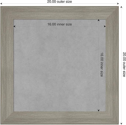 Amanti Art Grey Framed Magnetic Board 20x20 Small Vision Board - Image 2