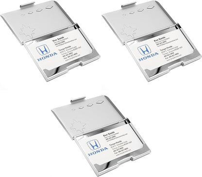 Stephanie Imports Set of 3 Slim & Minimalist Metal Business Card Holder Unisex - Image 3