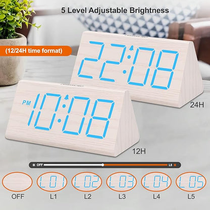 DreamSky Wooden Digital Alarm Clocks - Image 6