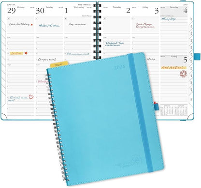 POPRUN 2026 Planner with Hourly Schedule, Vertical Layout by POPRUN