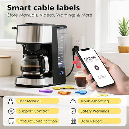 SummerBrite 24-Pack Smart NFC Cable Labels - Image 5