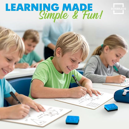 Set of 12 Small White Board Dry Erase Boards Classroom Pack Mini White Boards - Image 3