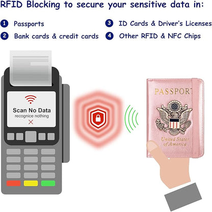TOURSUIT RFID Passport and Vaccine Card Holder Combo, Travel Document Case Cover - Image 5
