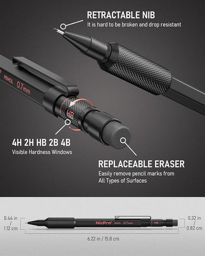 Nicpro 0.7 mm Mechanical Pencil Set - Image 5