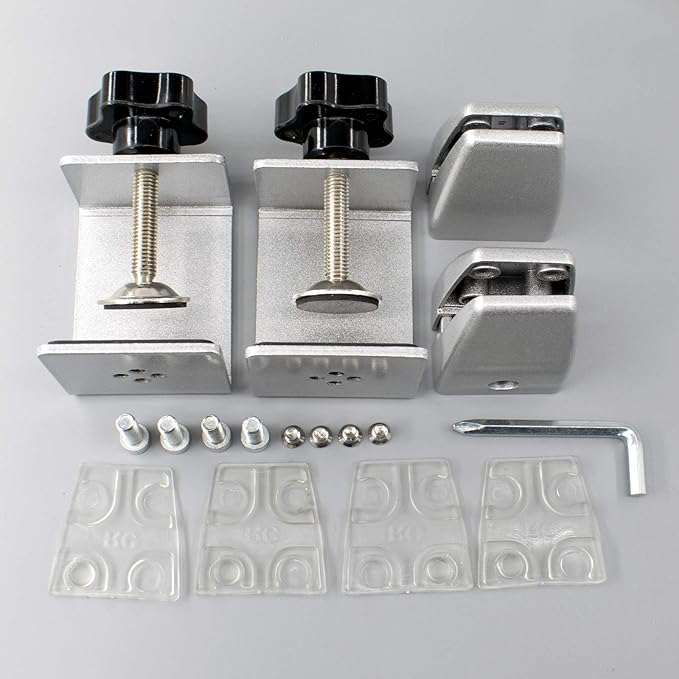 Sneeze Guard Support Clamp Partition Aluminum Adjustable Partition Clamp - Image 2