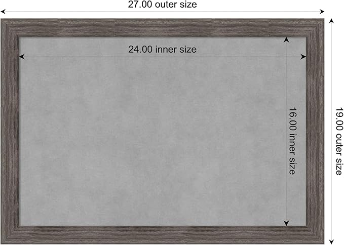 Amanti Art Grey Framed Magnetic Board 19x27 Medium Vision Board - Image 4