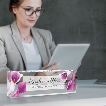 Personalized Name Plate for Desk Custom Acrylic Desk Name Plate Custom Employee - Image 2