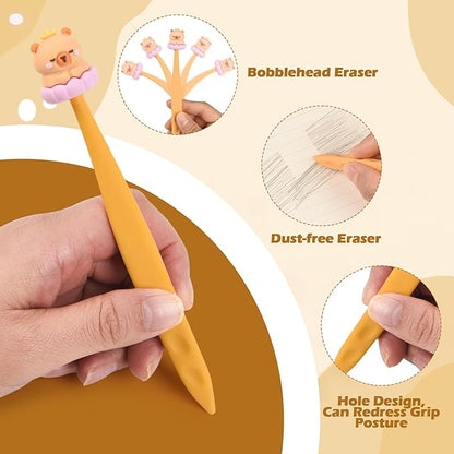 24 Pcs Cute Retractable Eraser for Pencils Cute School Supplies Kawaii Erasers - Image 3