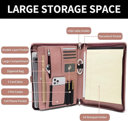 Geslun Personalized Vegan Leather Portfolio, Legal Size 8.5 x 14 Pad Holder - Image 7