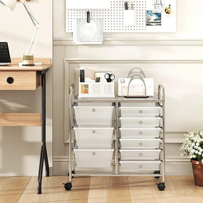 GOFLAME 9-Drawer Rolling Storage Cart, Mobile Utility Cart - Image 2