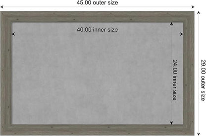Amanti Art Grey Framed Magnetic Board 29x45 Large Vision Board - Image 4
