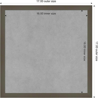 Amanti Art Grey Framed Magnetic Board 17x17 Small Vision Board - Image 4