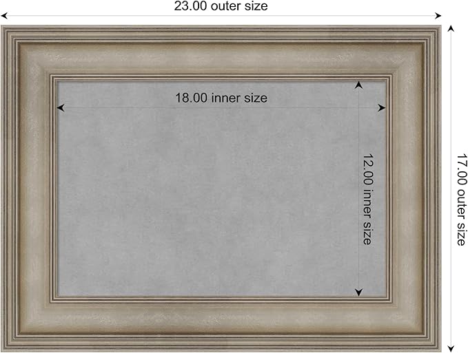 Amanti Art Silver Framed Magnetic Board 17x23 Small Vision Board - Image 4