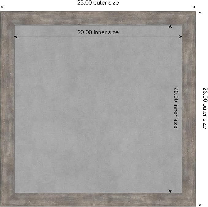 Amanti Art Silver Framed Magnetic Board 23x23 Medium Vision Board - Image 3