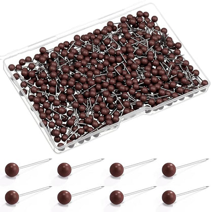 WILLBOND 500 Pack Map Push Pins Map Tacks Small Round Head Push Pins Thumb Tacks by Willbond+Technology+Limited