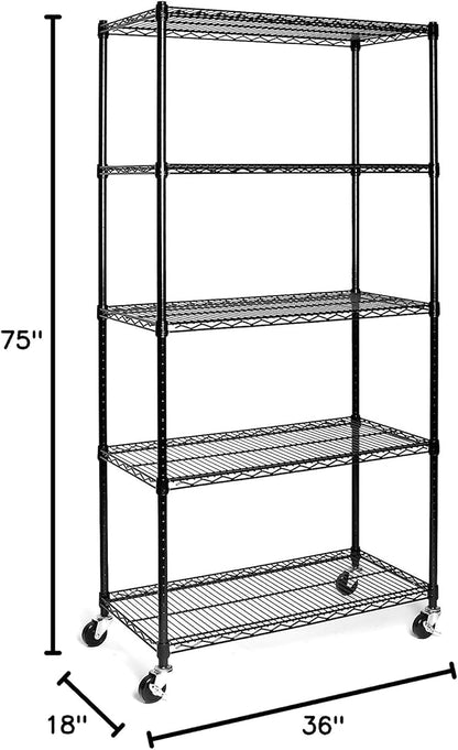 Seville Classics UltraDurable Heavy Duty NSF Solid Steel Wire Rack Storage Unit - Image 14