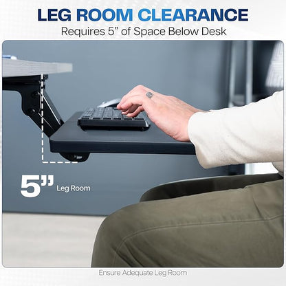 VIVO Adjustable Computer Keyboard and Mouse Platform Tray, 34 x 10 inch - Image 6