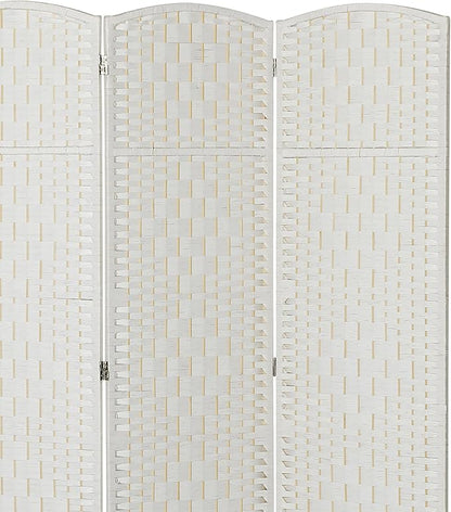 HOMCOM Room Divider, 3 Panel Folding Privacy Screen, 6FT Tall Portable Wicker - Image 8