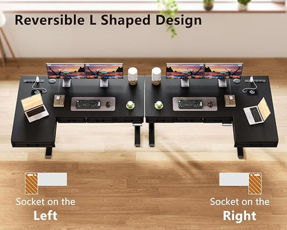 OffiGo L Shaped Electric Standing Desk - Image 6