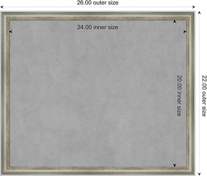 Amanti Art Silver Framed Magnetic Board 22x26 Medium Vision Board - Image 4