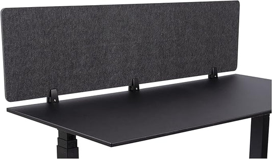 Stand Up Desk Store ReFocus Raw Clamp-On Acoustic Desk Divider Mounted Privacy by SStandUpDeskStore