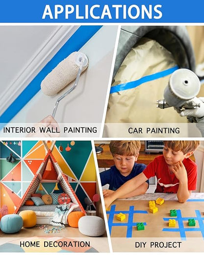 KIWIHUB 10 Rolls Painters Tape 2 inch Wide, Wall Painting, Home Improvement - Image 7